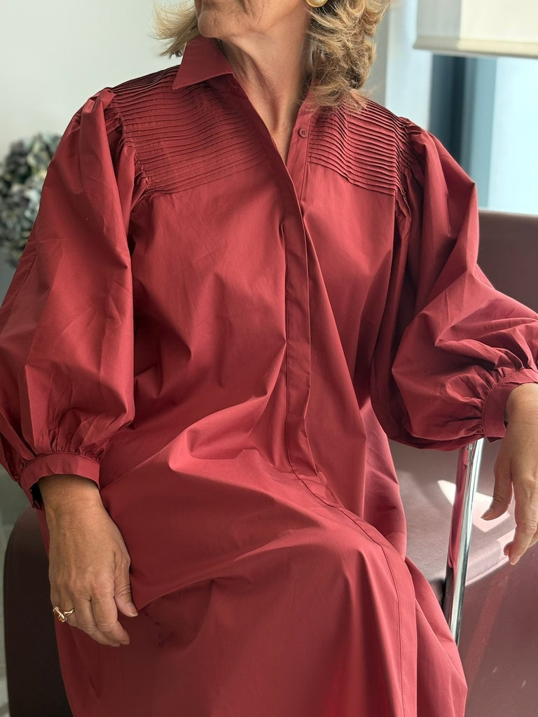 VESTIDO KEPLER BURDEOS