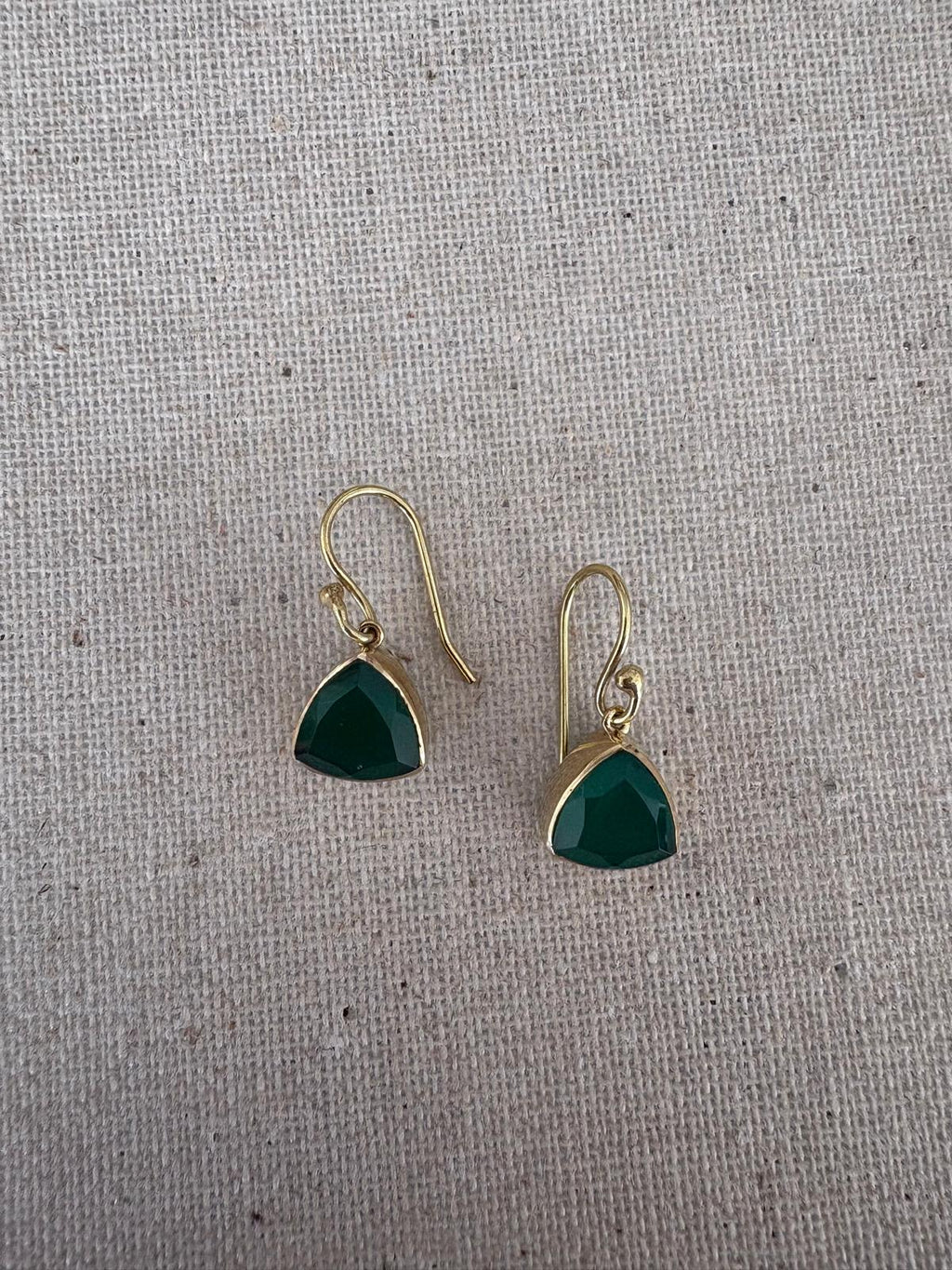 PENDIENTE  TRIANGULO VERDE