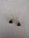 PENDIENTE  TRIANGULO VERDE