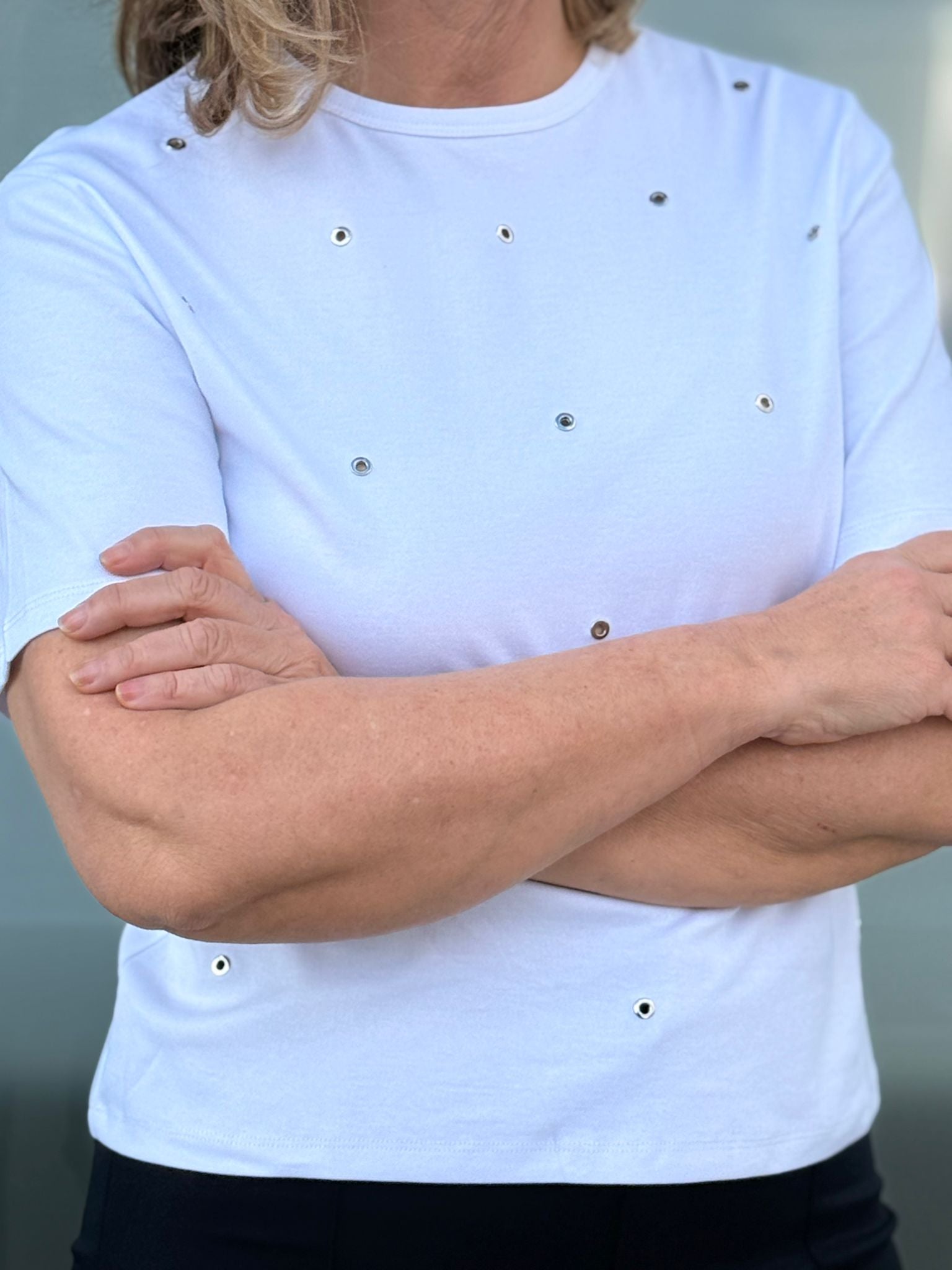 CAMISETA TROCADA BLANCO