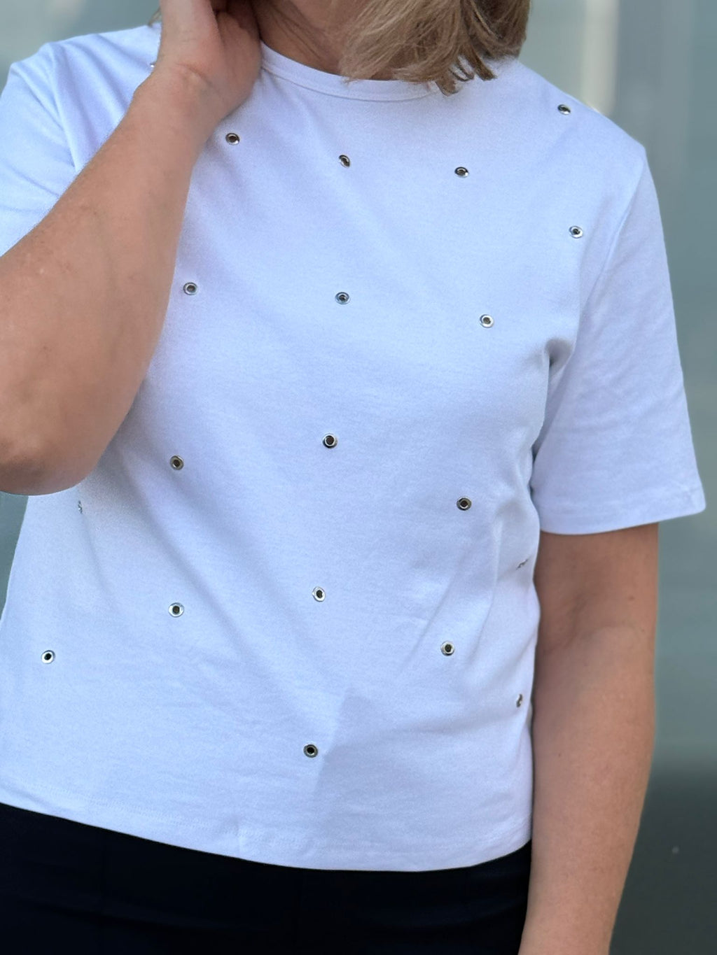 CAMISETA TROCADA BLANCO