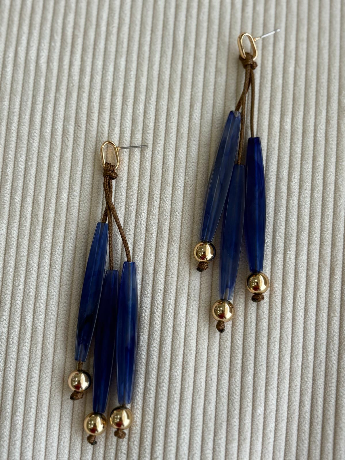 PENDIENTE SAUCE AZUL