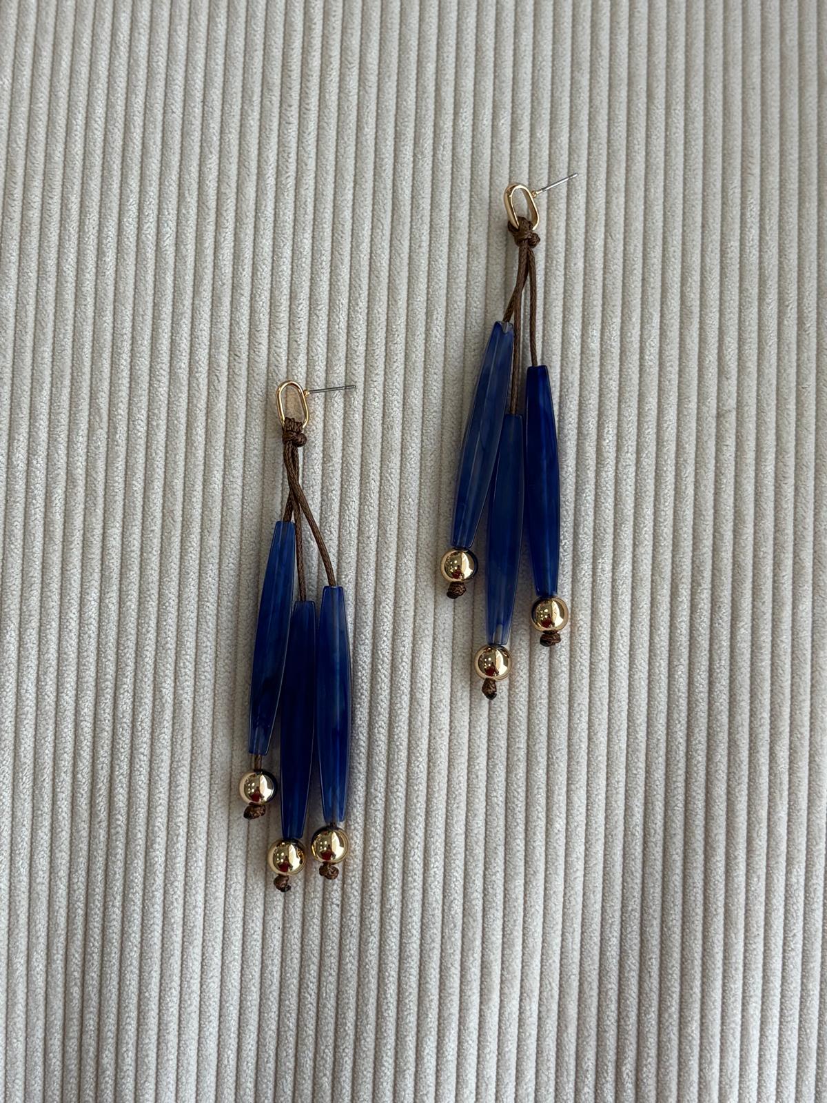 PENDIENTE SAUCE AZUL