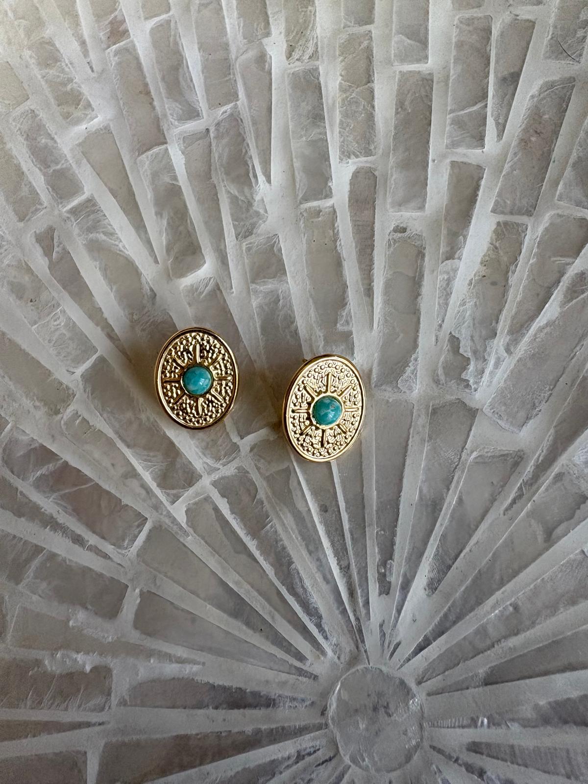 PENDIENTE ABEJA VERDE OLIVA
