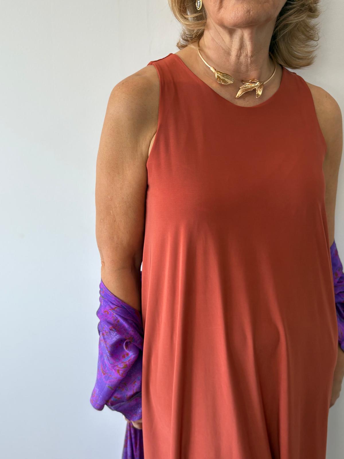 VESTIDO CALÍOPE ARCILLA