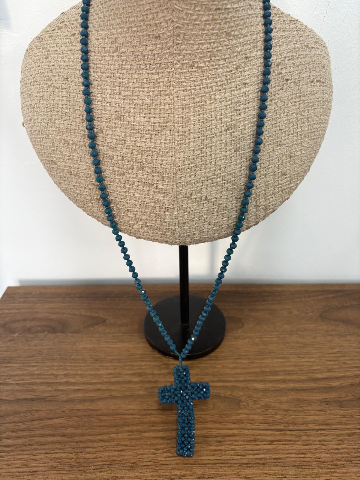 COLLAR CRUZ AZUL