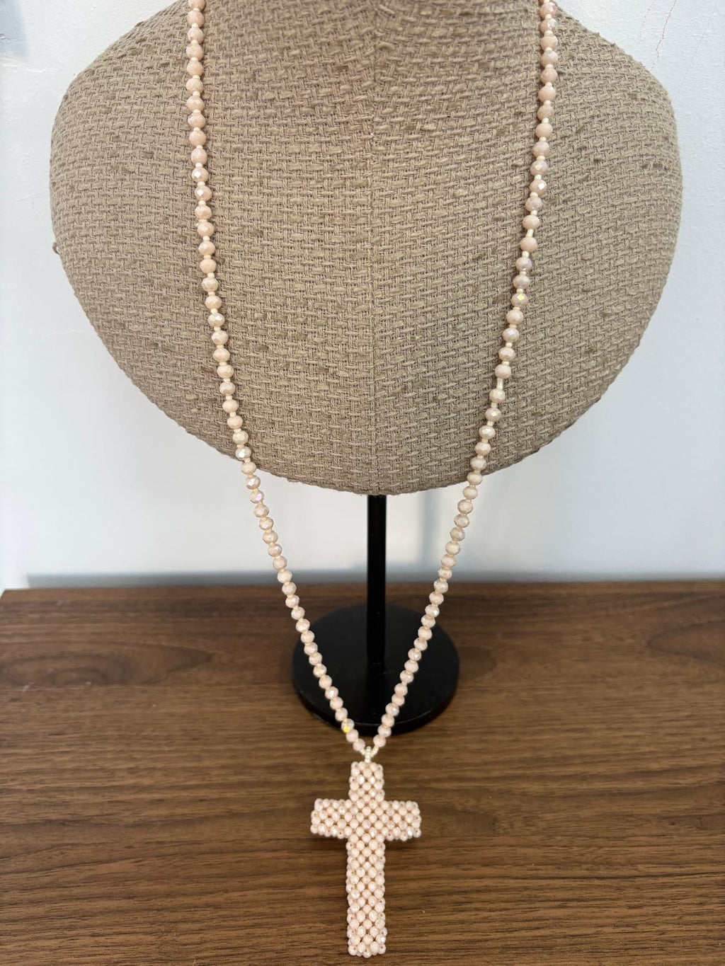 COLLAR CRUZ ROSA