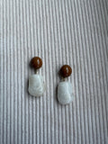PENDIENTE PIEDRA MARRON