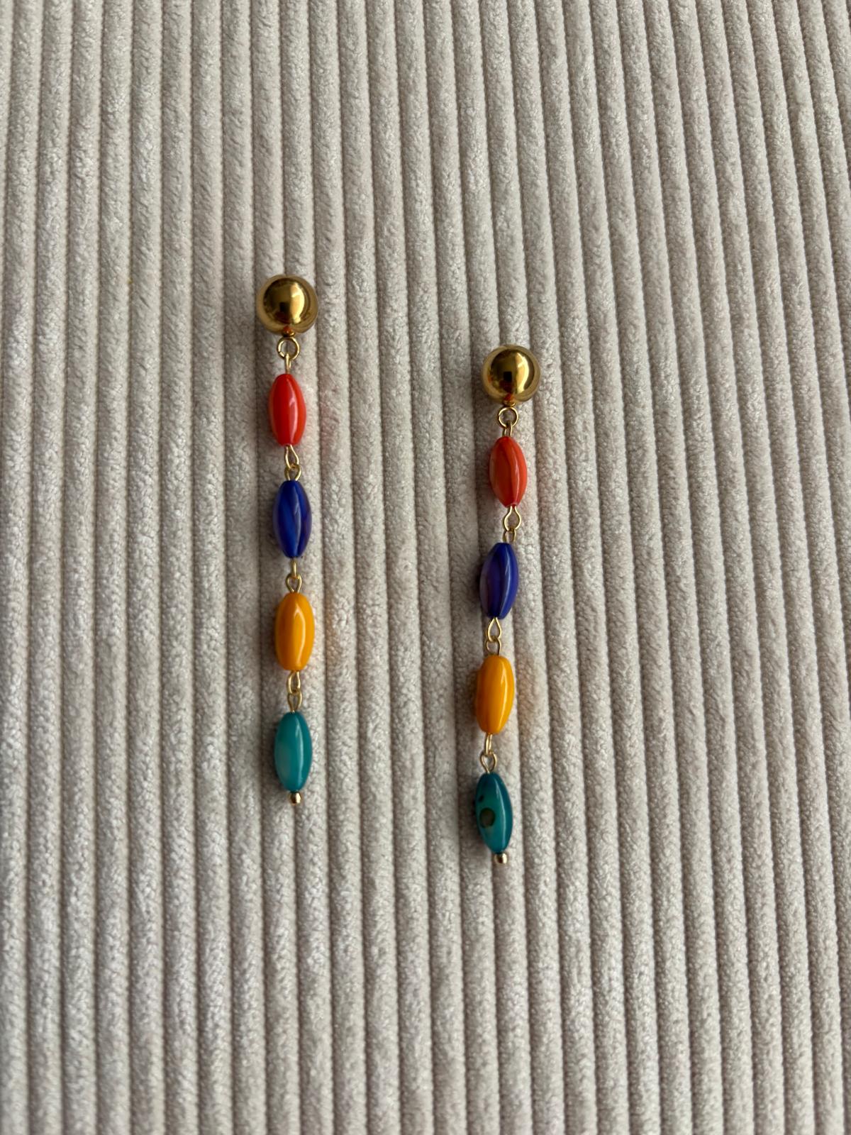 PENDIENTE ARROZ COLORES