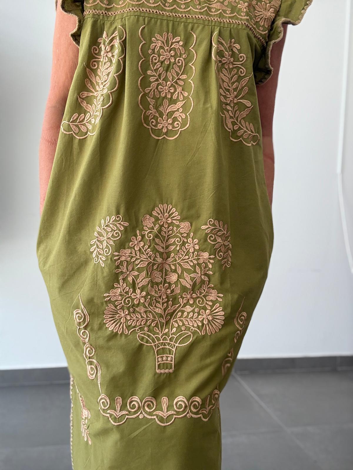 VESTIDO MEZQUITA PISTACHO