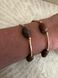 PULSERAS CUADRILATERO MARRON