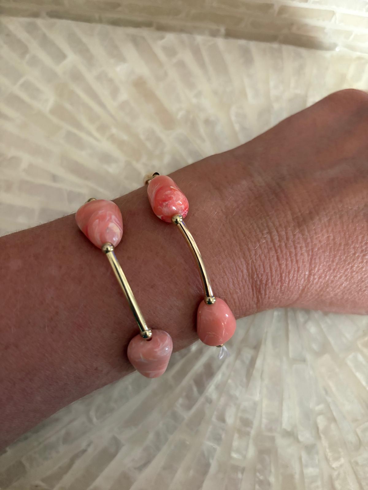 PULSERAS CUADRILATERO ROSA