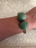 PULSERA DOS BOLAS VERDE