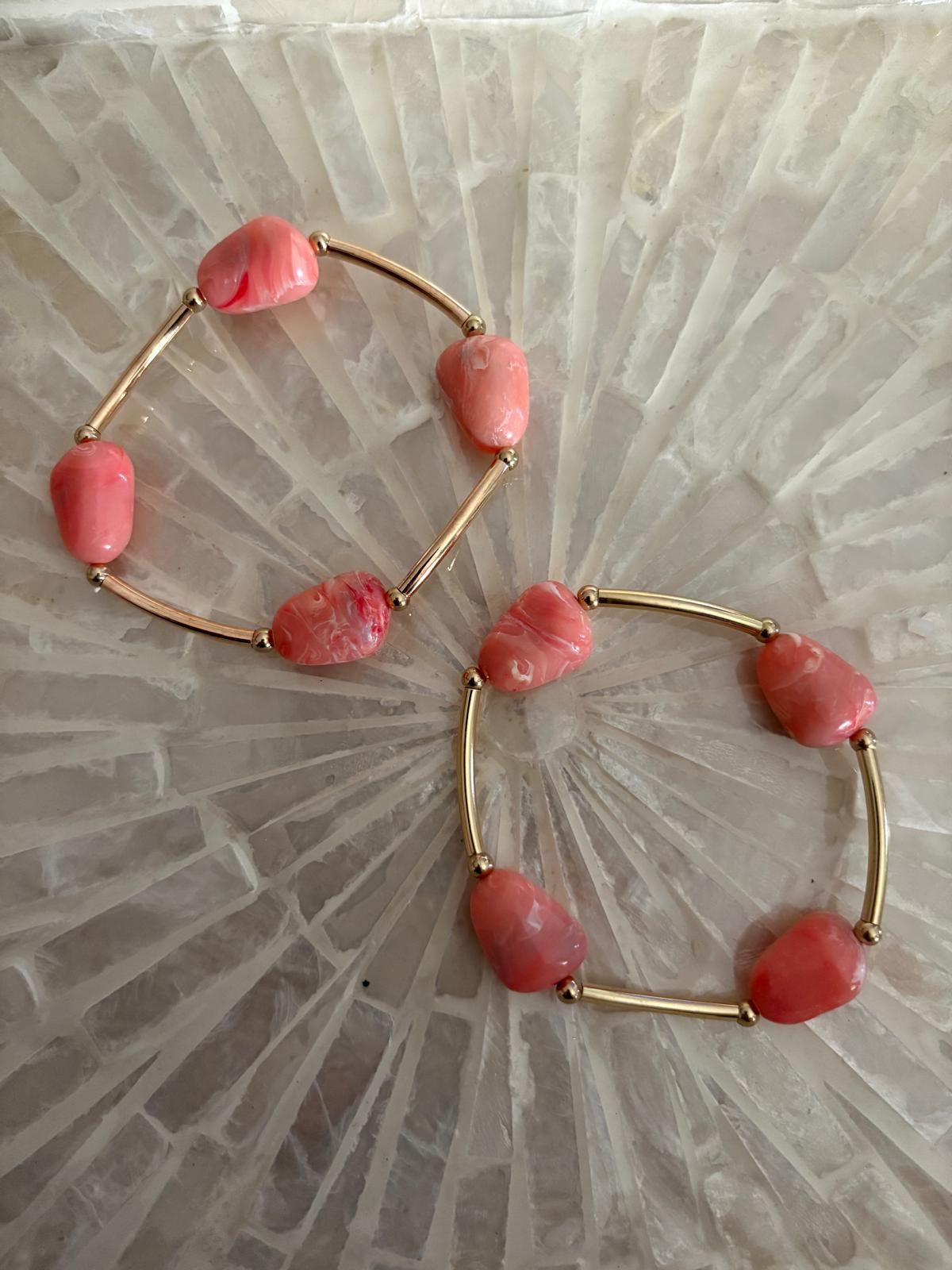 PULSERAS CUADRILATERO ROSA