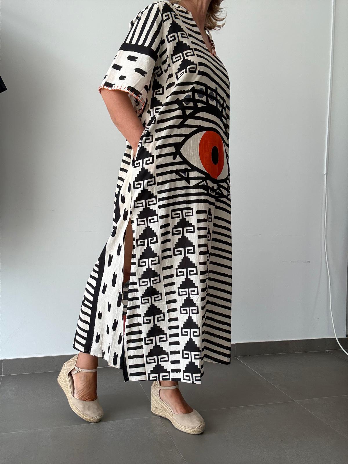 VESTIDO-CAFTAN OJO