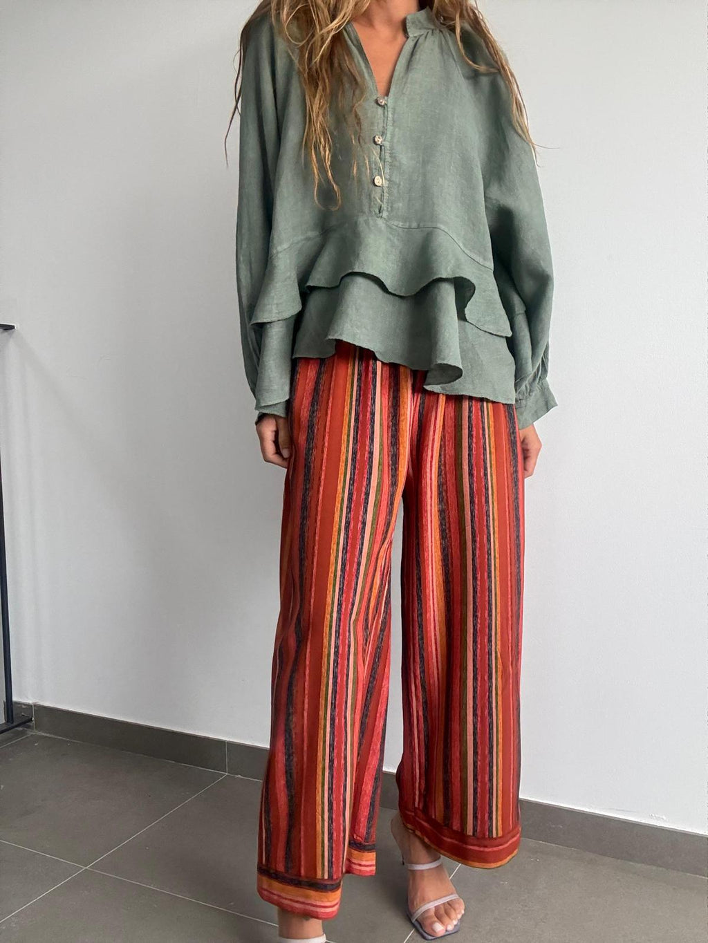 PANTALÓN PIRATA NARANJA