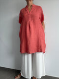 VESTIDO FESTONA CORAL