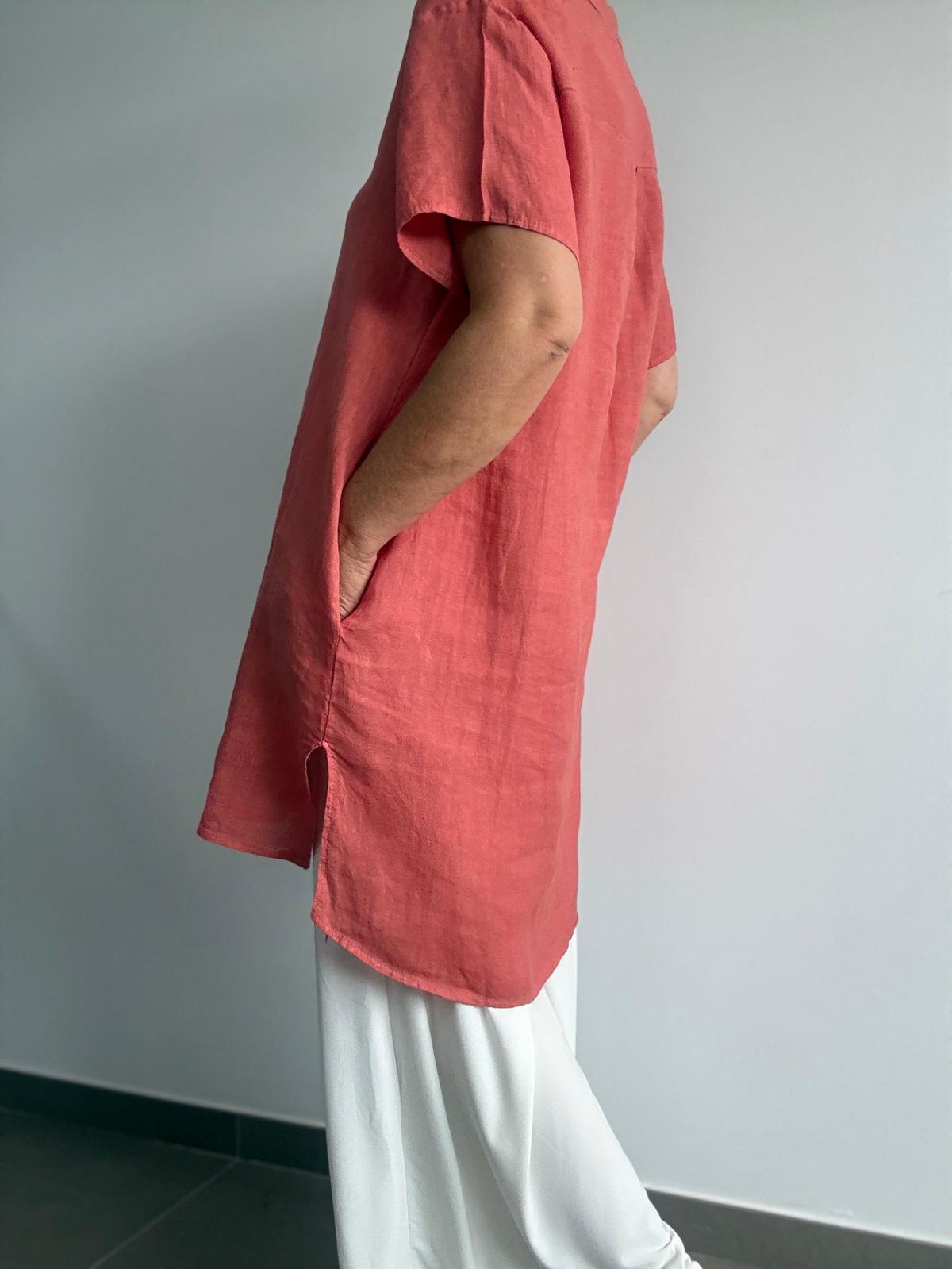 VESTIDO FESTONA CORAL