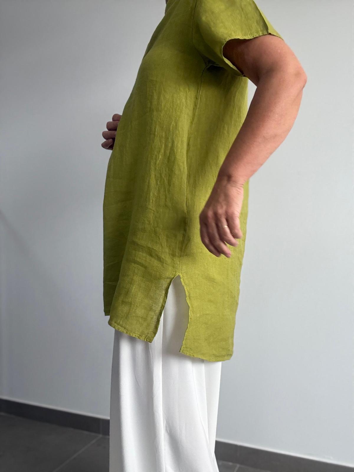VESTIDO FESTONA PISTACHO