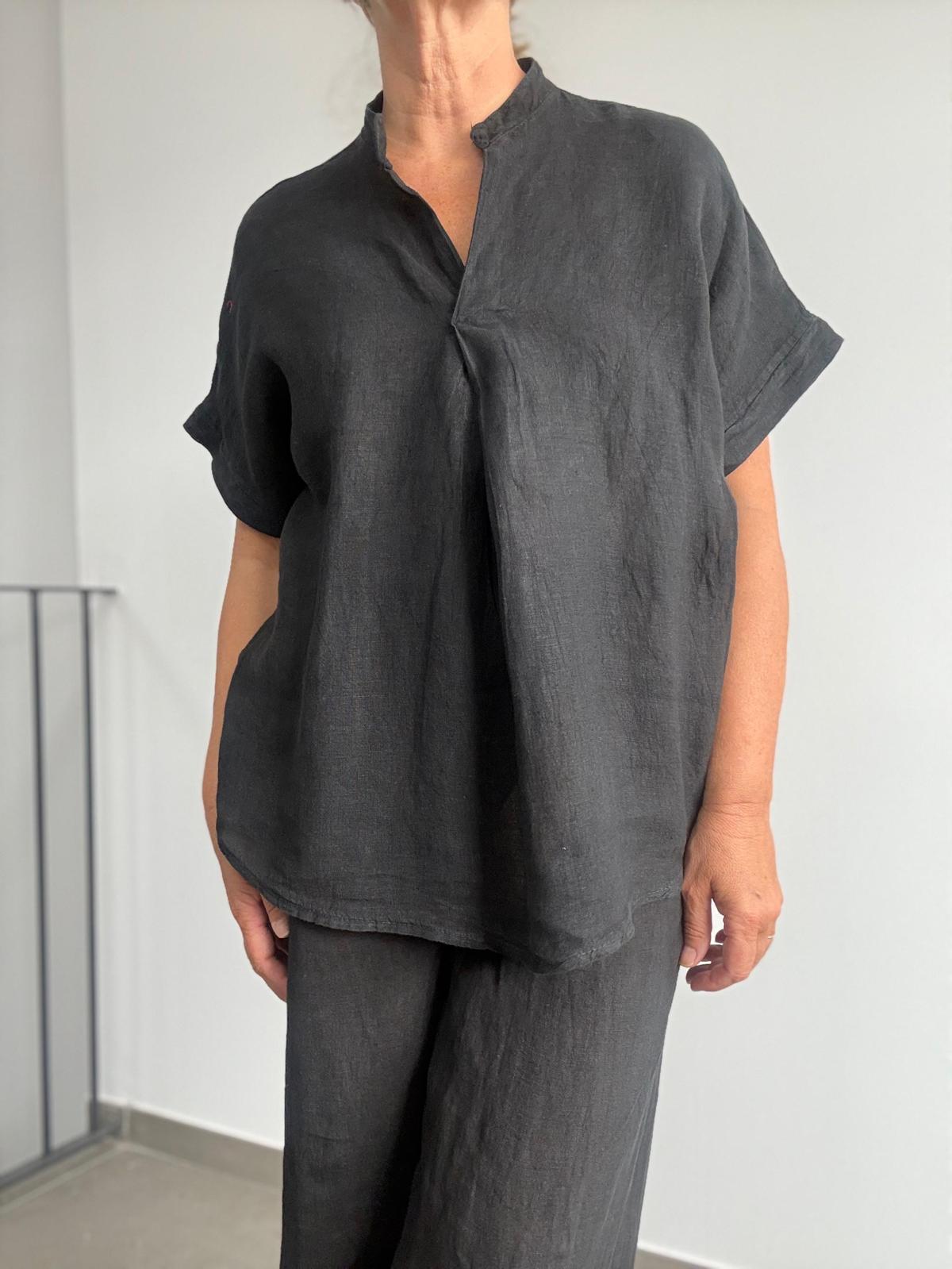 CAMISA PICOTE NEGRO