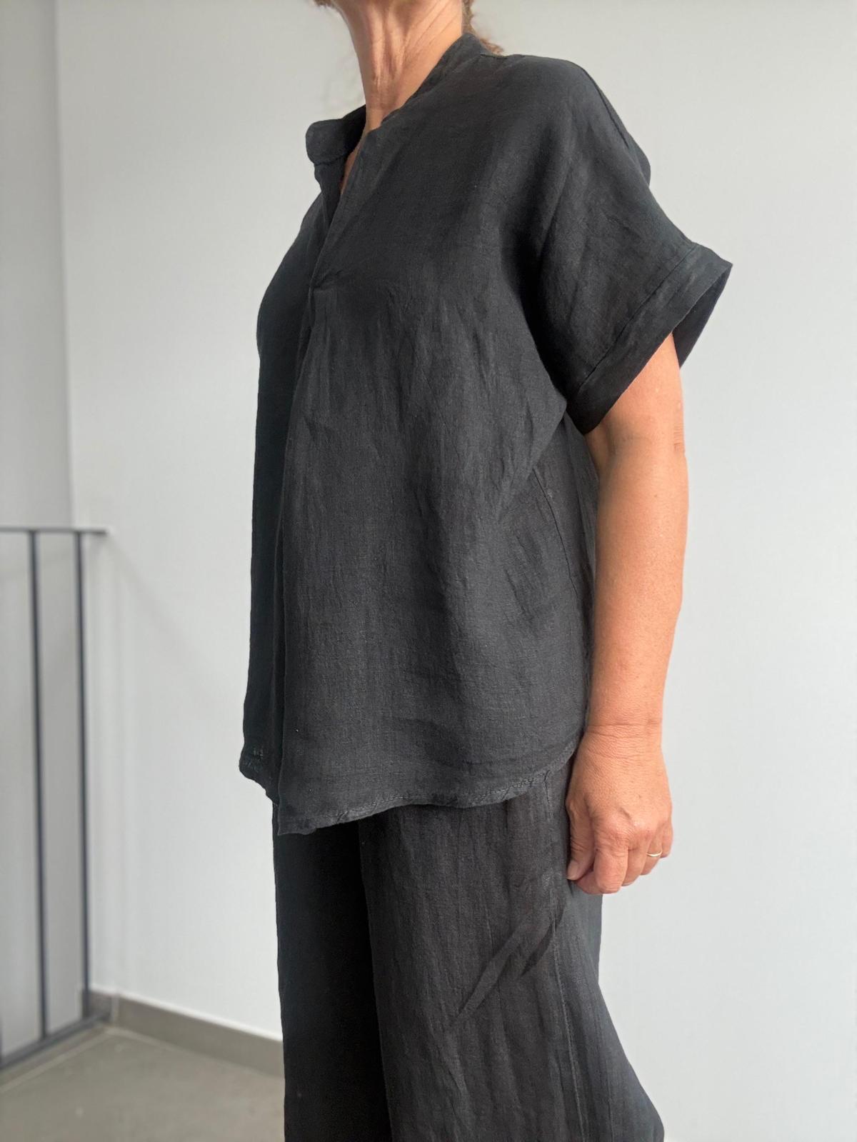 CAMISA PICOTE NEGRO