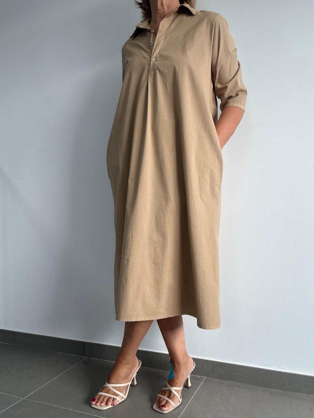 VESTIDO POLO CAMEL