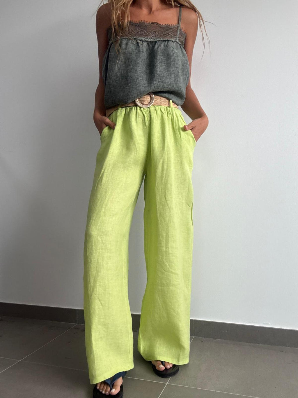 PANTALÓN LEONE PISTACHO