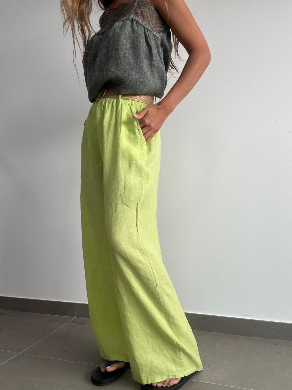 PANTALÓN LEONE PISTACHO