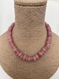 COLLAR-GARGANTILLA ROSA NATURAL REDONDO