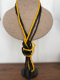 COLLAR TRIPLE NEGRO-AMARILLO