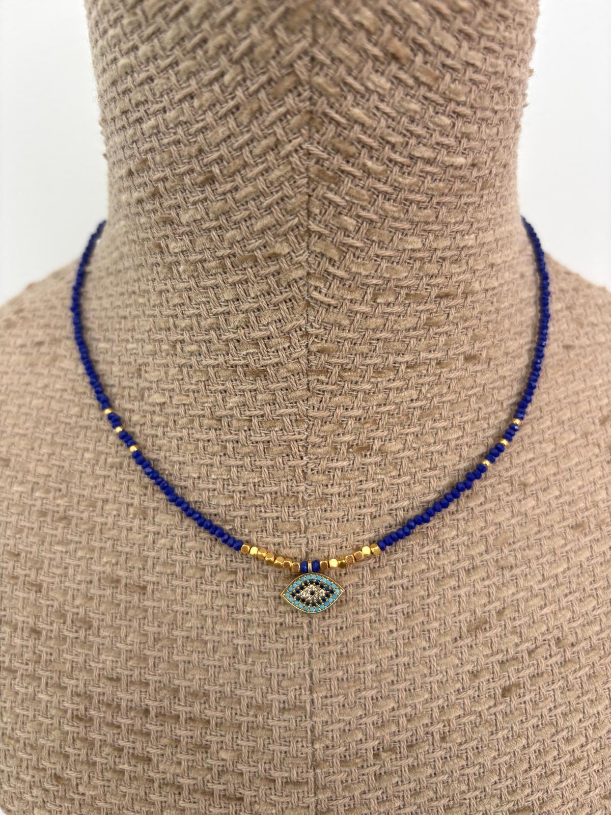 COLLAR-GARGANTILLA OJO AZUL