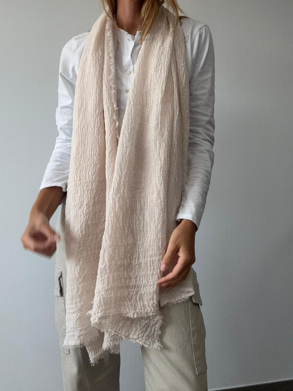 FOULARD RUGOSO MARFIL