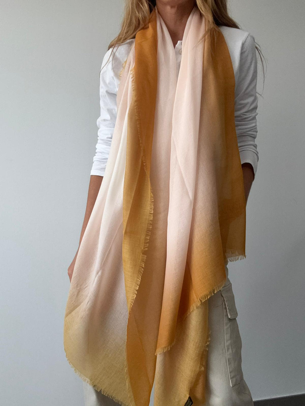 FOULARD DEGRADE MOSTAZA