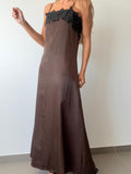 VESTIDO CÓCTEL MARRON