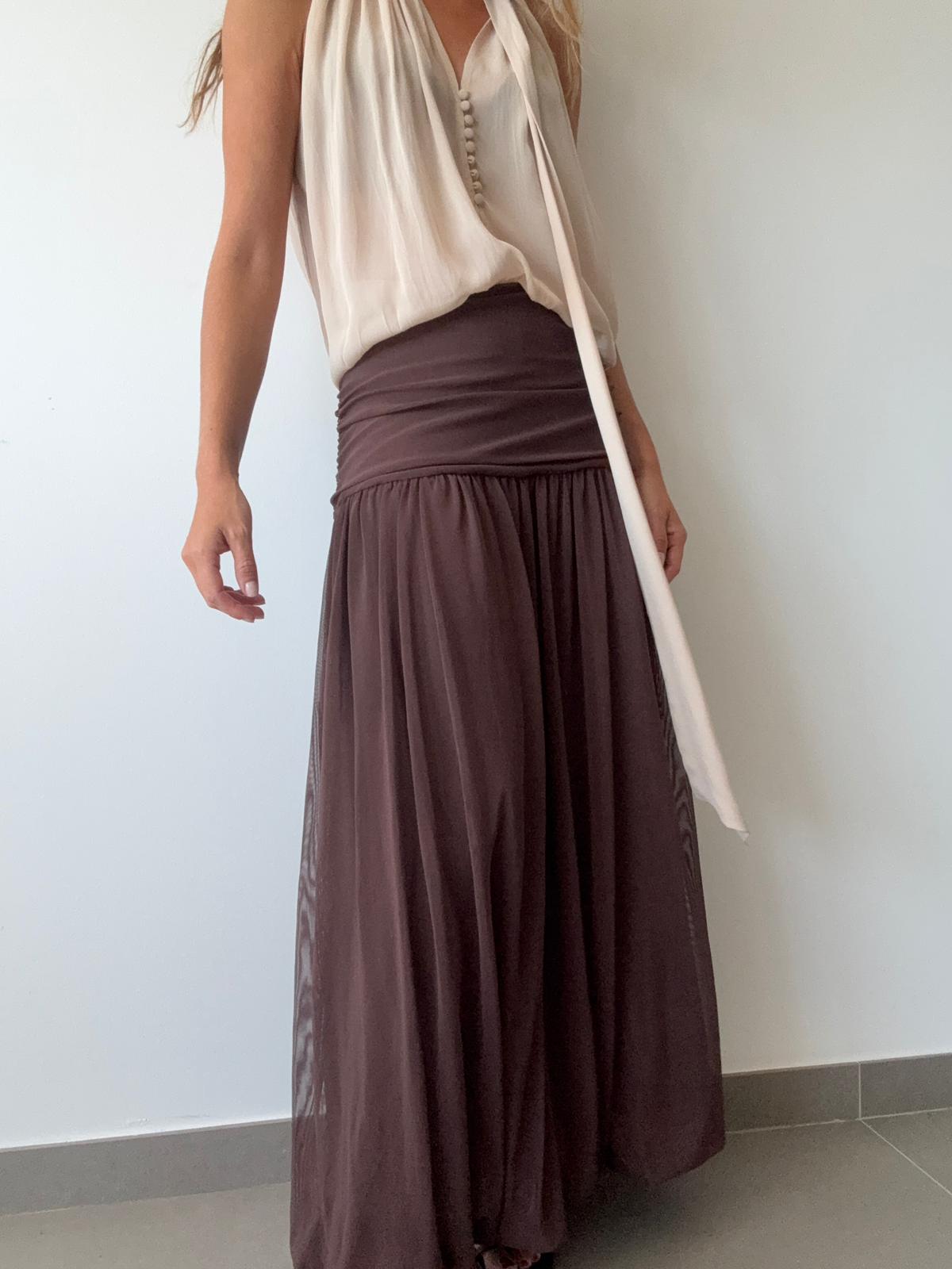 FALDA VAPOR MARRÓN