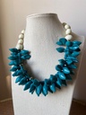 Collar Caracola Azul Petróleo