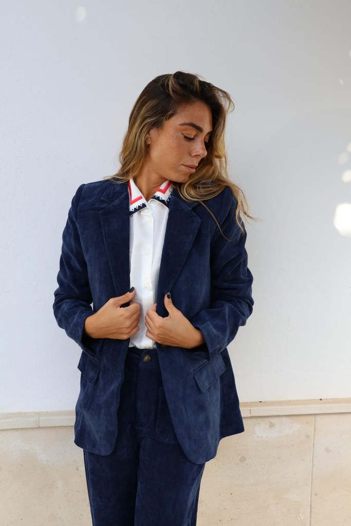 Chaqueta Chenilla Azul