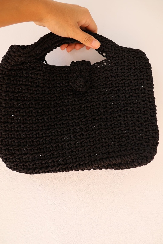 Bolso Trenzado Mini Negro