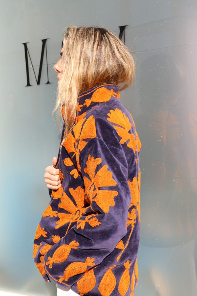 Chaqueta MARÍA Marino-Naranja