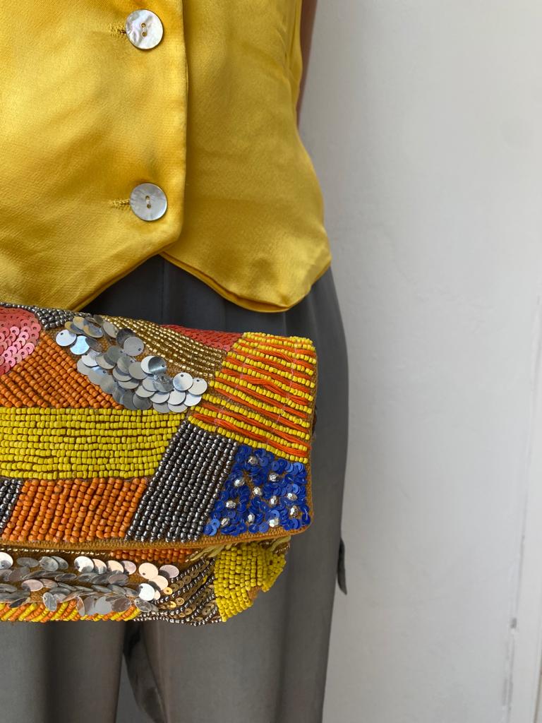 Bolso Checo amarillo