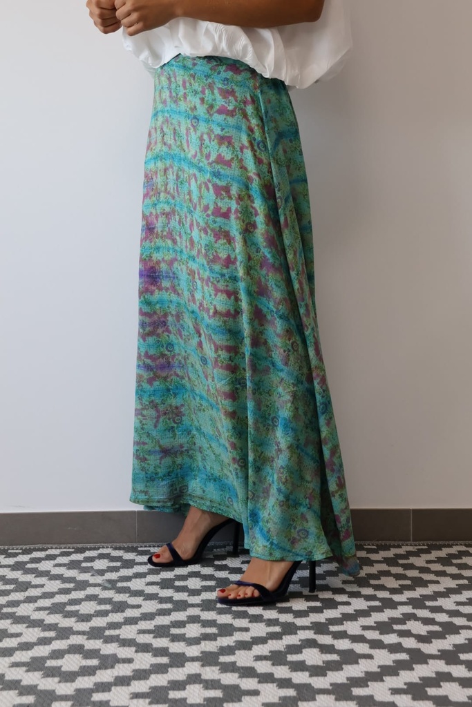 Falda SULTANA Verde Agua