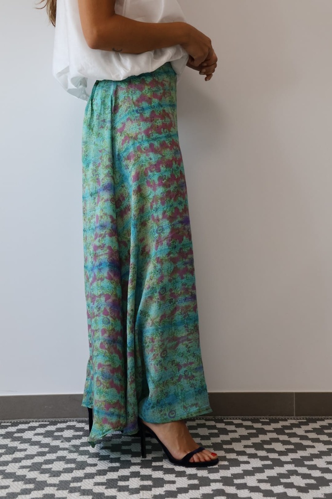 Falda SULTANA Verde Agua