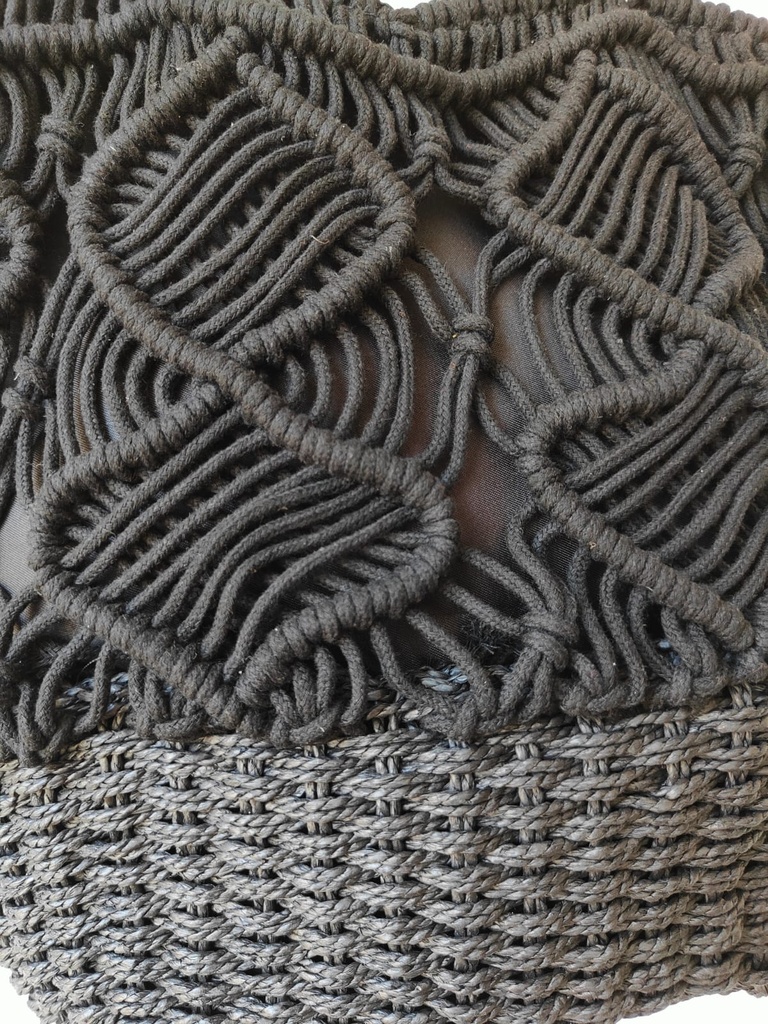 Bolso Macramé negro