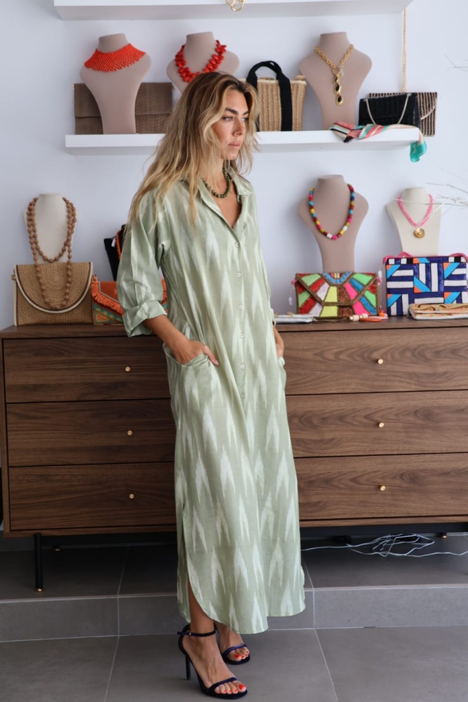 Vestido IKAT Verde