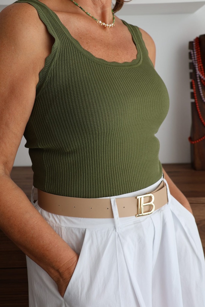 Top BLONDA kaki