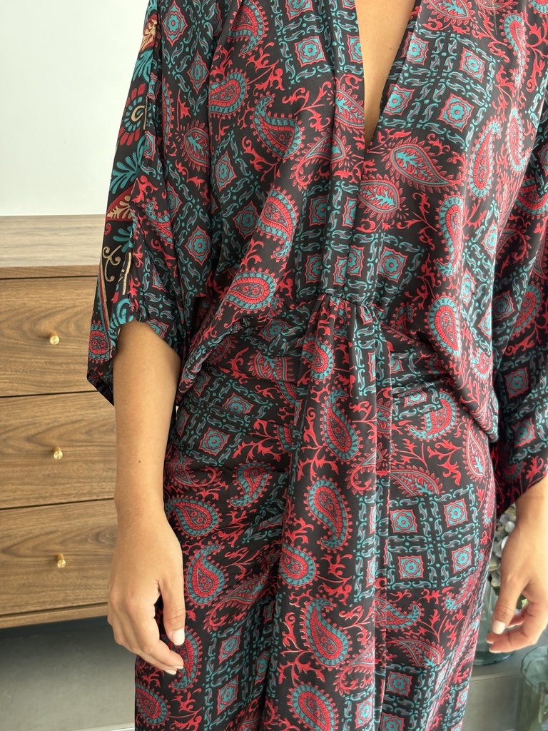 Vestido RUTE Negro/Turquesa
