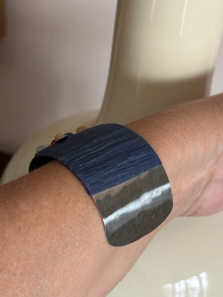 Pulsera FORRADA CRUZ Azul