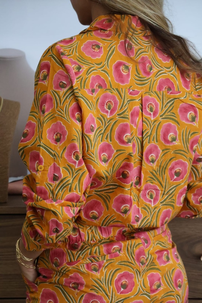 Camisa FLORENTINA Mostaza