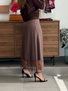 Falda ENCAJE Marrón