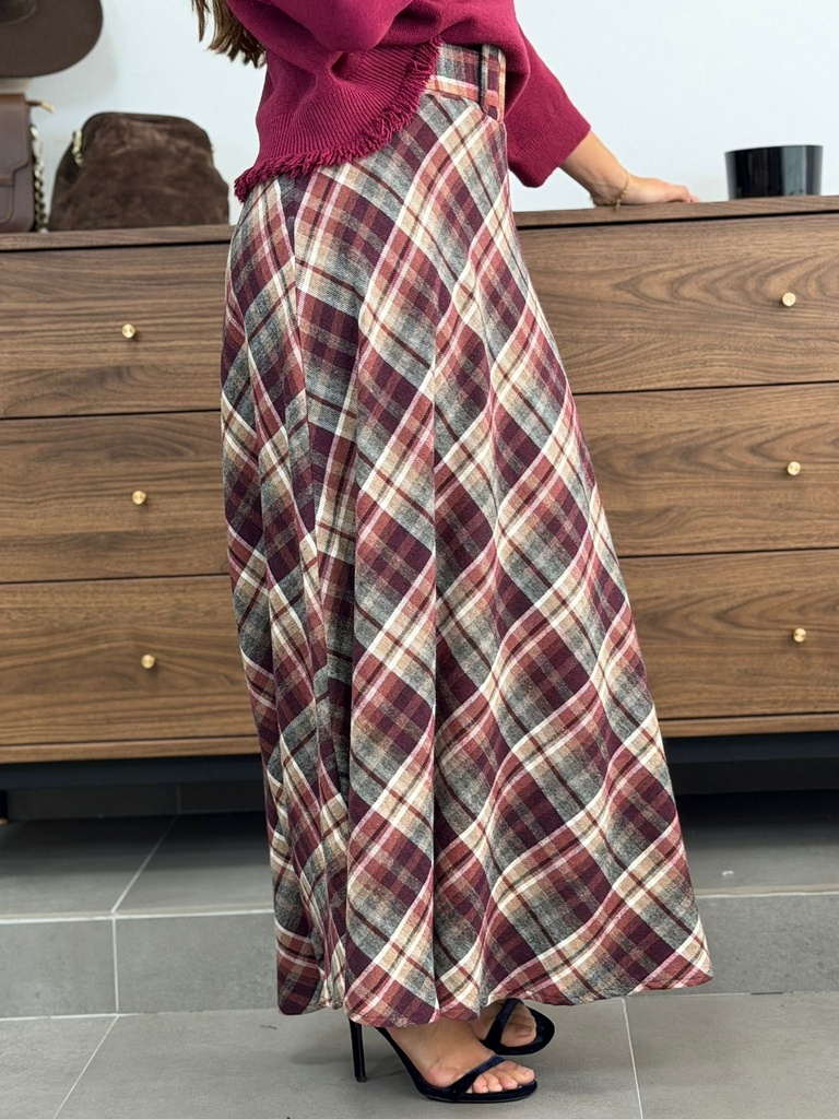 Falda ESCOCIA Burdeos